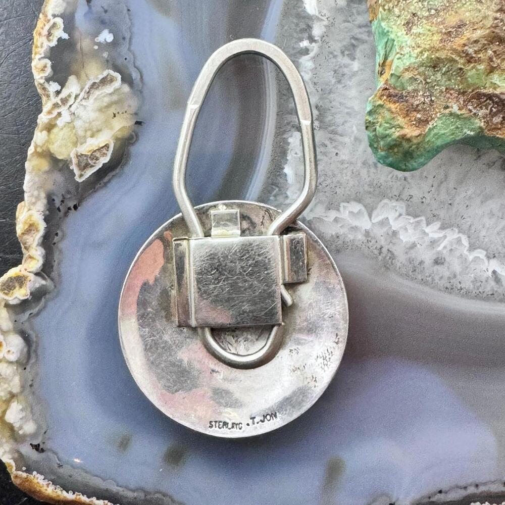 Vintage Tillie Jon Native American Sterling Silver Overlay Rez Life Keyring - Picture 4 of 10